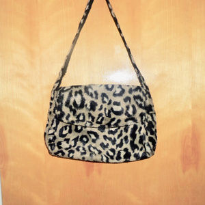 Nine West Messanger Furry Animal Print Bag Purse
